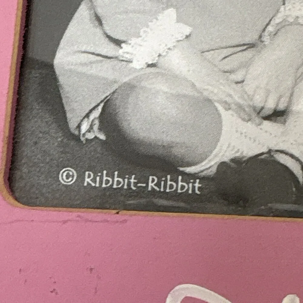 Wooden Big Sister Picture Frame Ribbit-Ribbit Pink 3x4